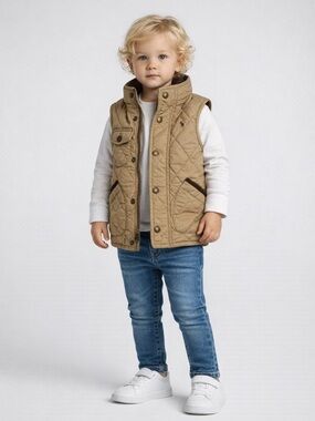 Polo Ralph Lauren Boys Quilted Vest Brown Size S (8) Water-Repellent